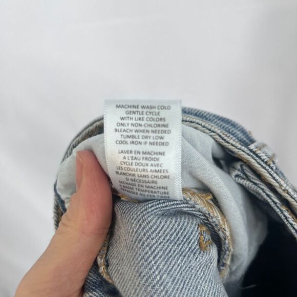 Tinseltown Denim Butterfly Jeans Light Wash High Rise Flare Leg Raw Hem JRS Sz 5 - Picture 7 of 9